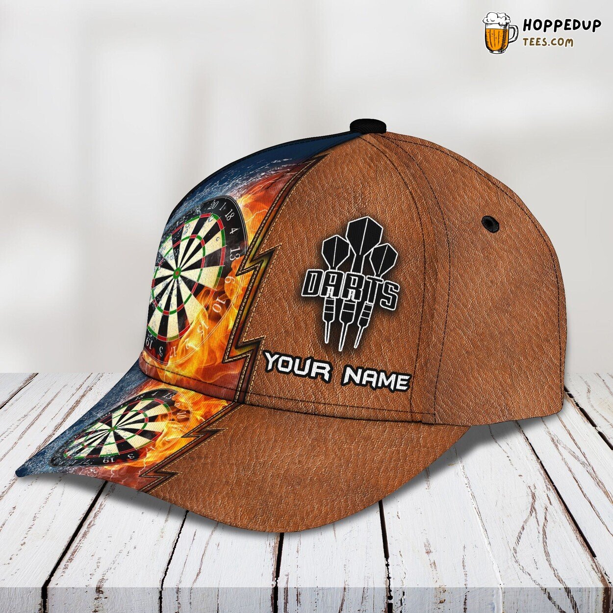 3D Classic Cap Darts Game Enthusiast Personalized Name Unique Hat Design