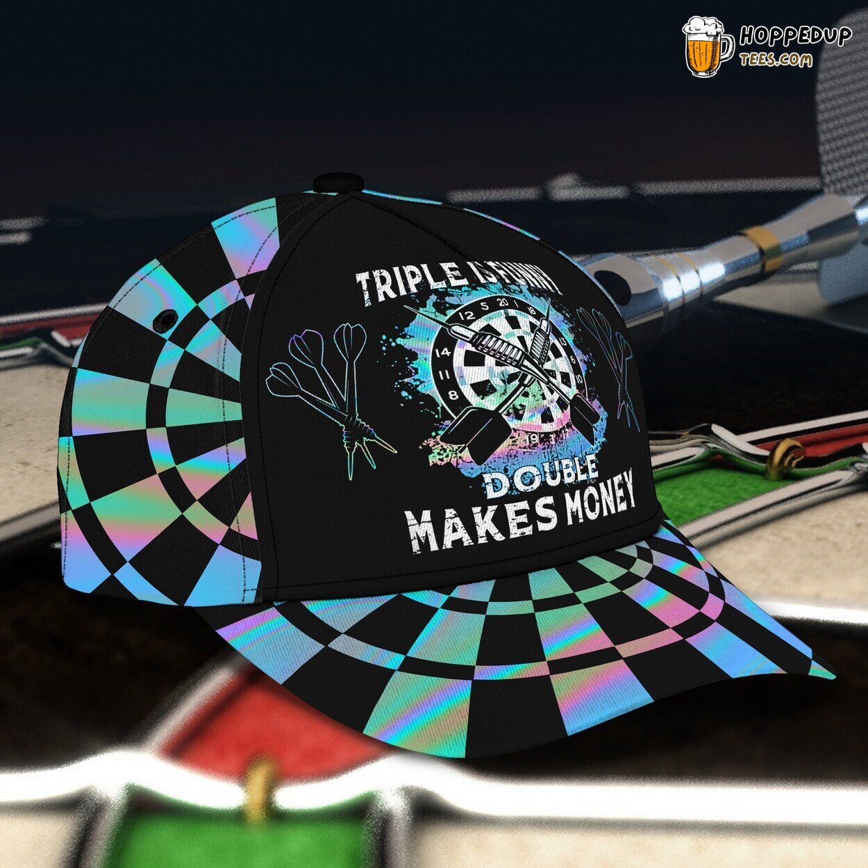 3D Classic Cap Darts Holo Ct Theme Personalized Unique Name Design
