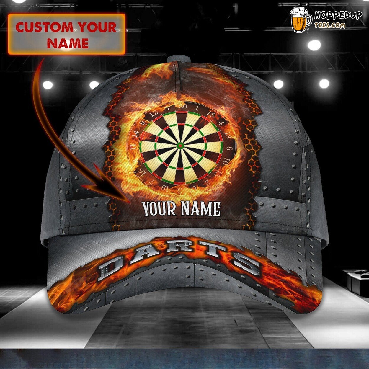 3D Classic Cap Darts Personalized Name Stylish Unique Premium Model Style