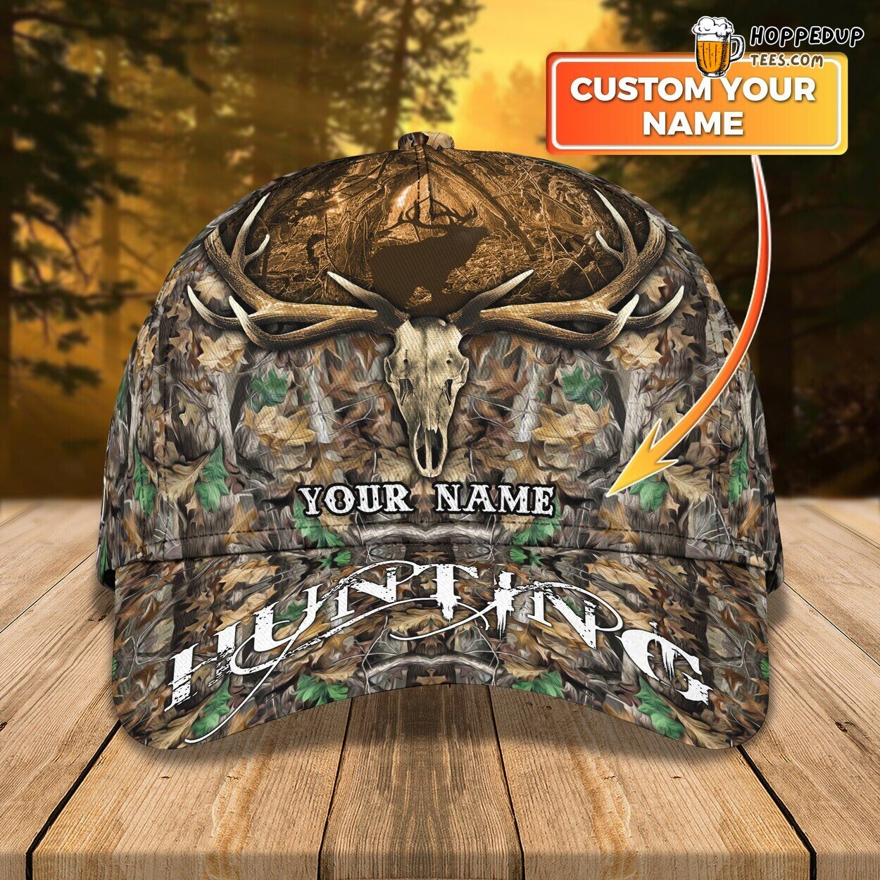 3D Classic Cap Deer Hunter Passion Personalized Name Classic Hat Tribute