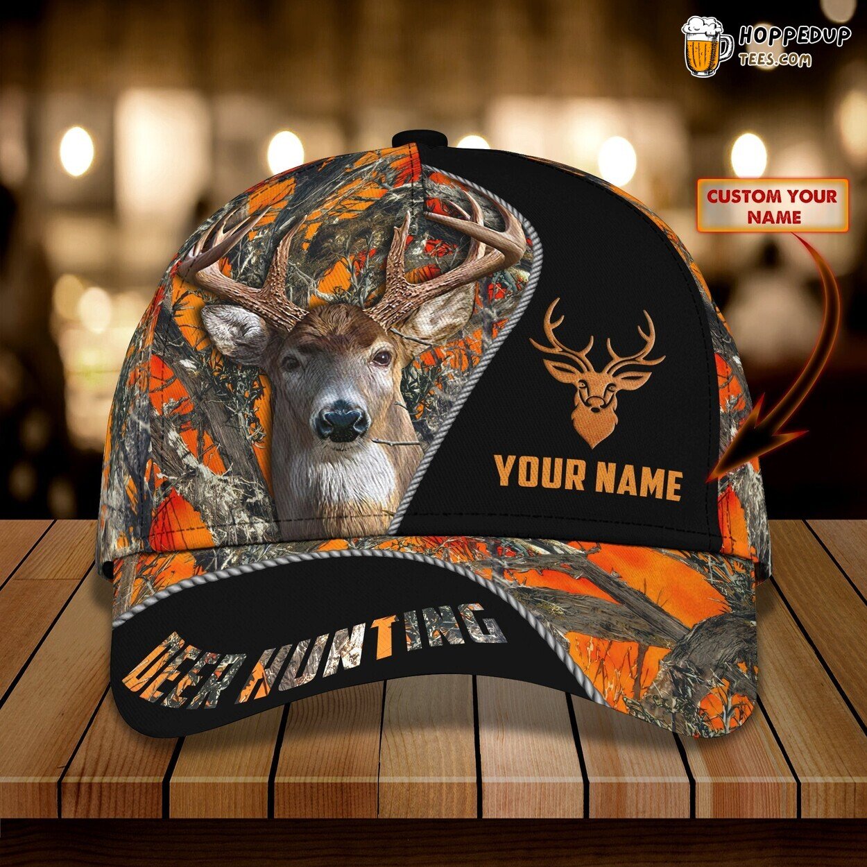 3D Classic Cap Deer Hunting Adventure Personalized Name Unique Hat Series
