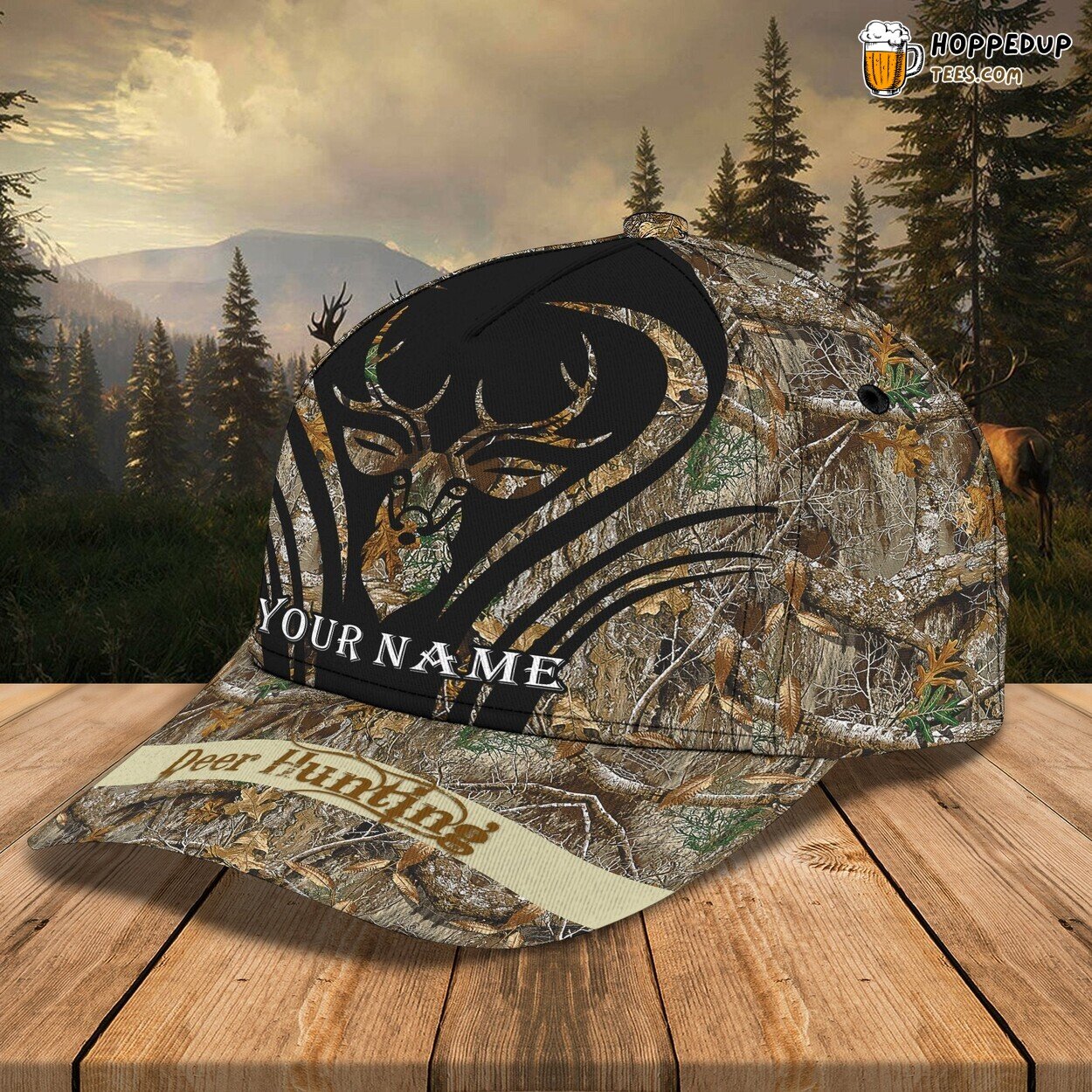 3D Classic Cap Deer Hunting Adventures Personalized Name Hat Unique Series