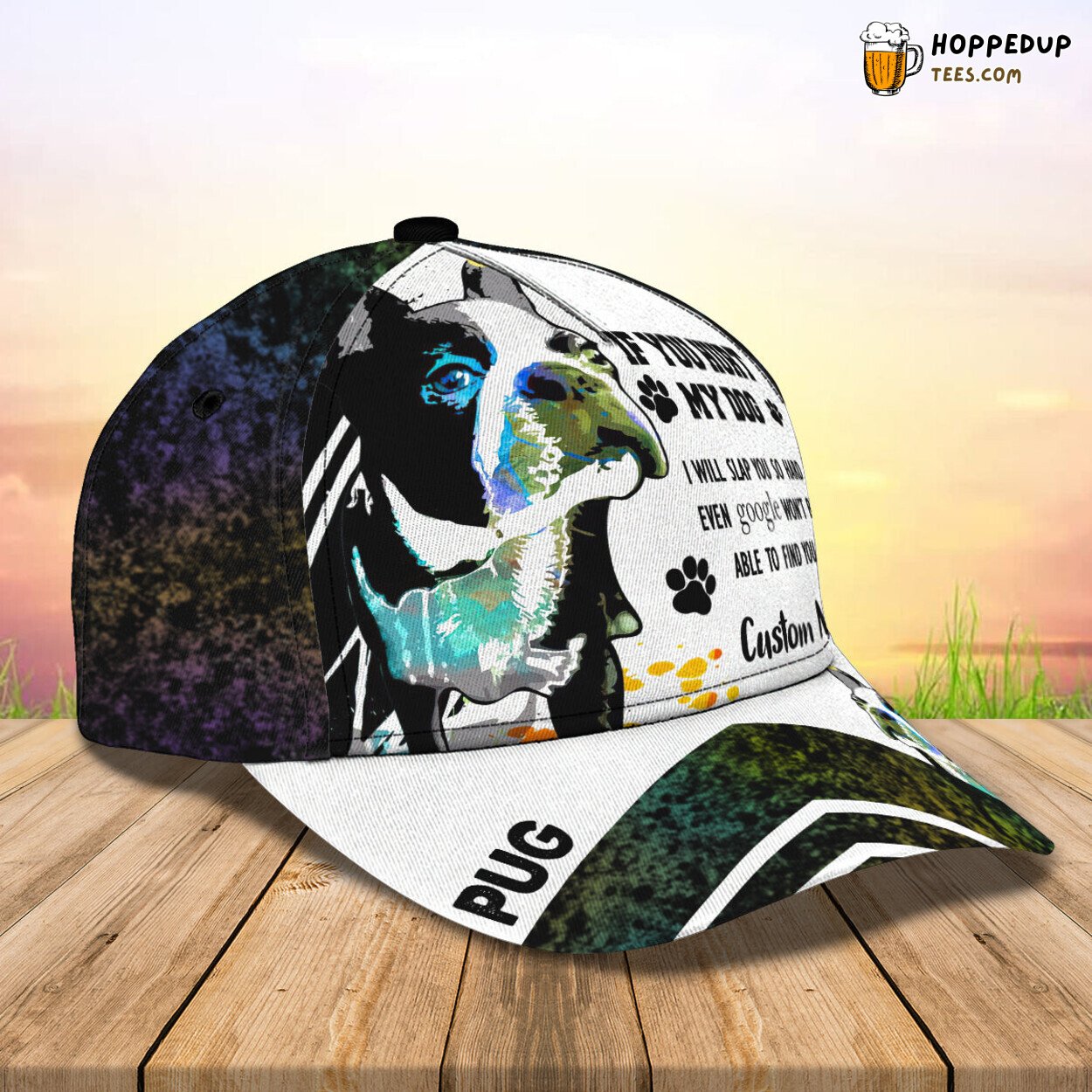 3D Classic Cap Devoted to My Pug Dog Personalized Name Stylish Unique Design 3D Classic Cap Devoted to My Pug Dog Personalized Name Stylish Unique Design