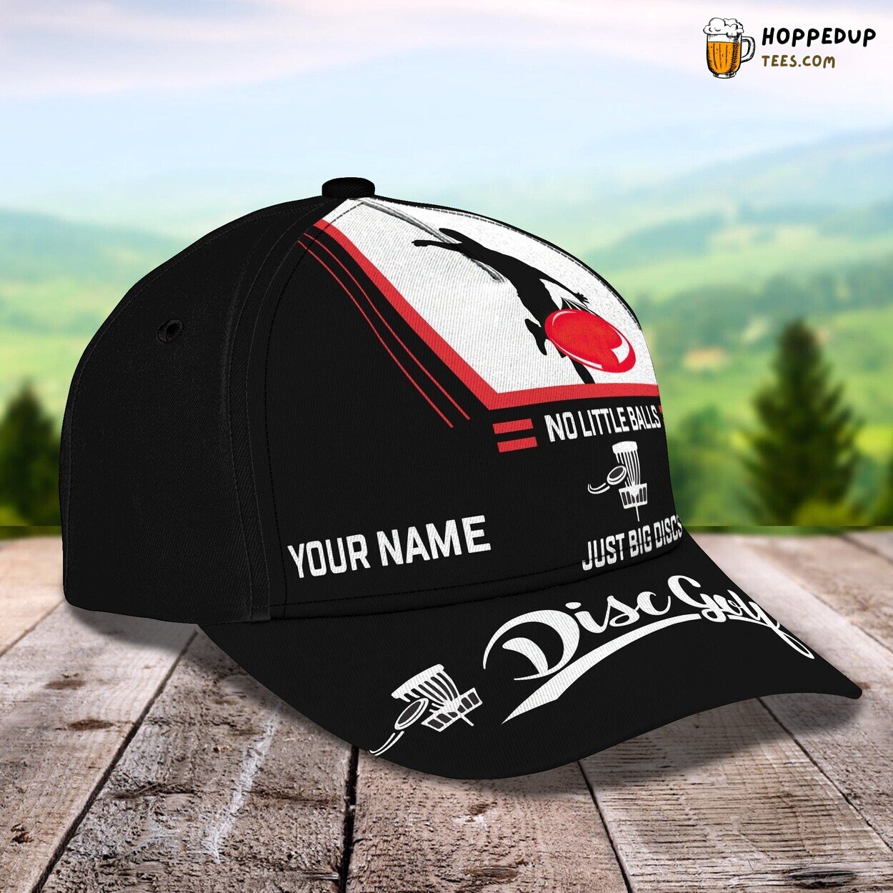 3D Classic Cap Disc Golf Sport Personalized Name Hat Enthusiast Design