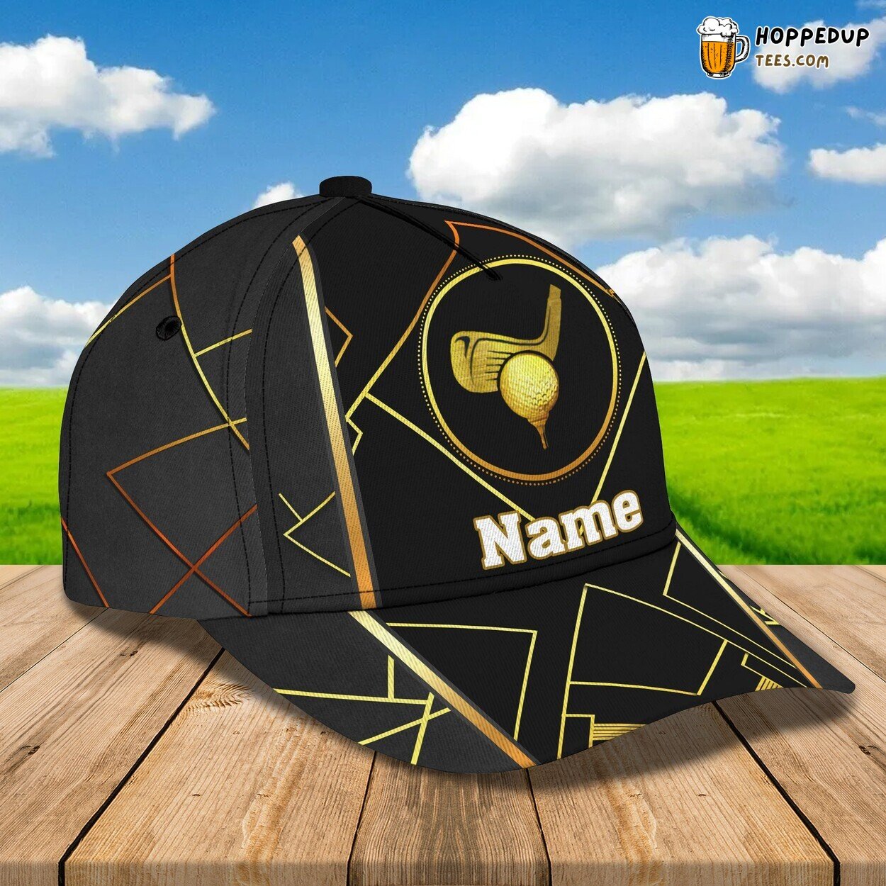 3D Classic Cap Distinct Design Celebrating Golf Personalized Name Cap