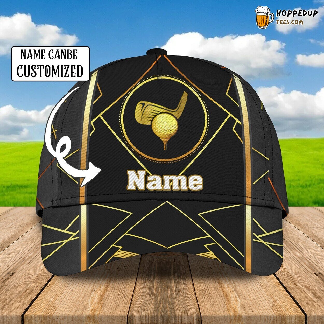 3D Classic Cap Distinct Design Celebrating Golf Personalized Name Cap