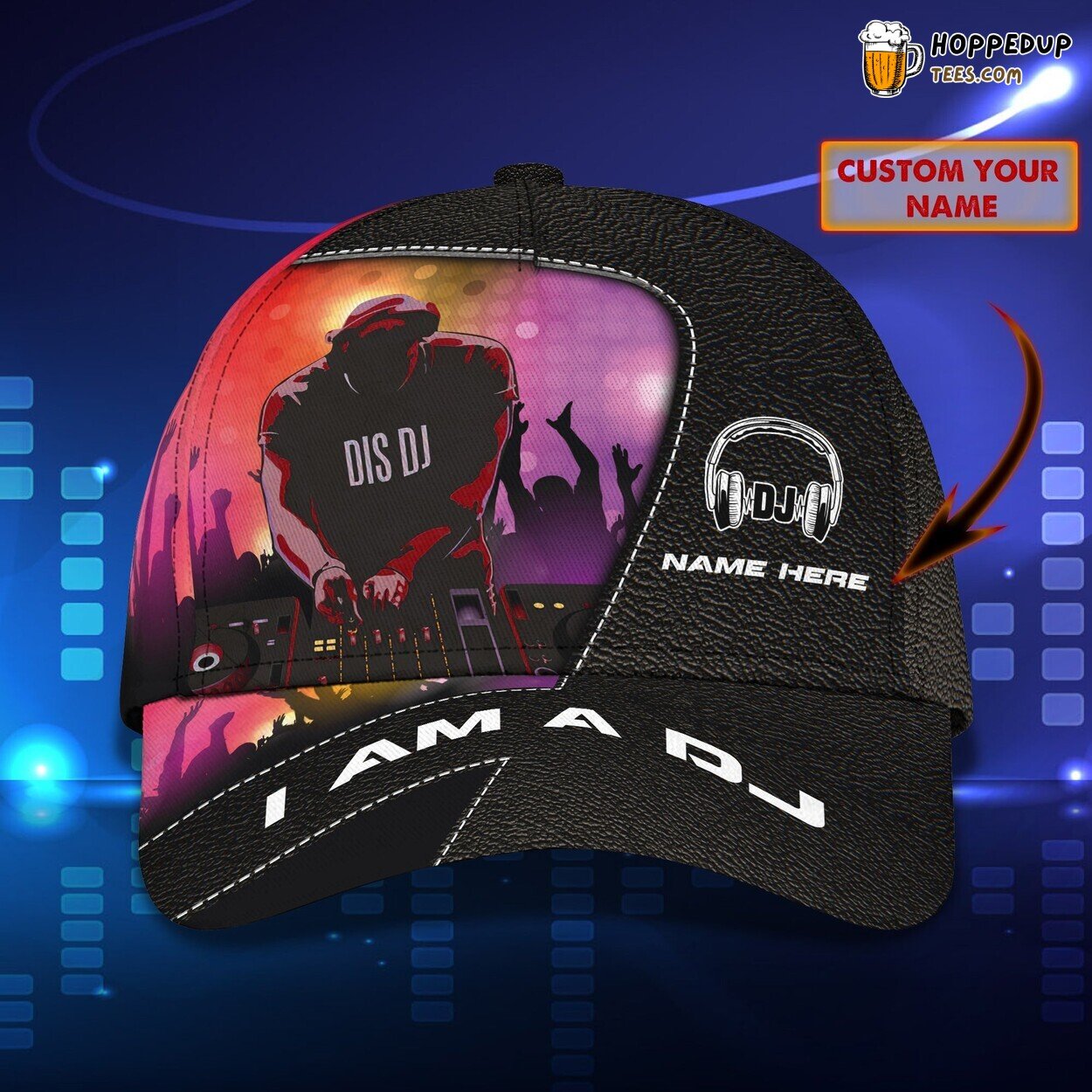 3D Classic Cap DJ Beats Personalized Name Classic Hat Unique Experience