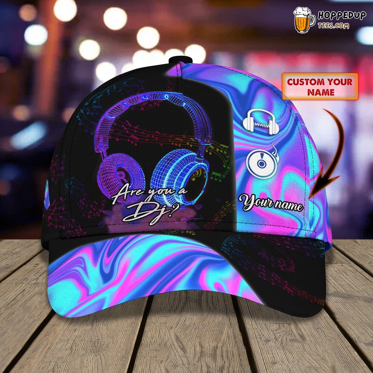 3D Classic Cap DJ Rhythms Personalized Name Music Hat Enthusiast 3D Classic Cap DJ Rhythms Personalized Name Music Hat Enthusiast