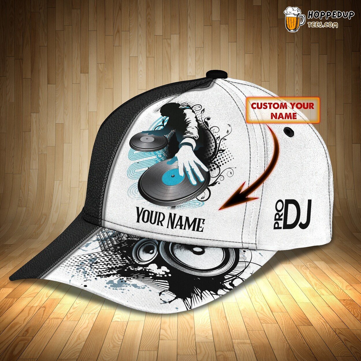 3D Classic Cap DJ TL Vibes Personalized Name Music Hat Tribute
