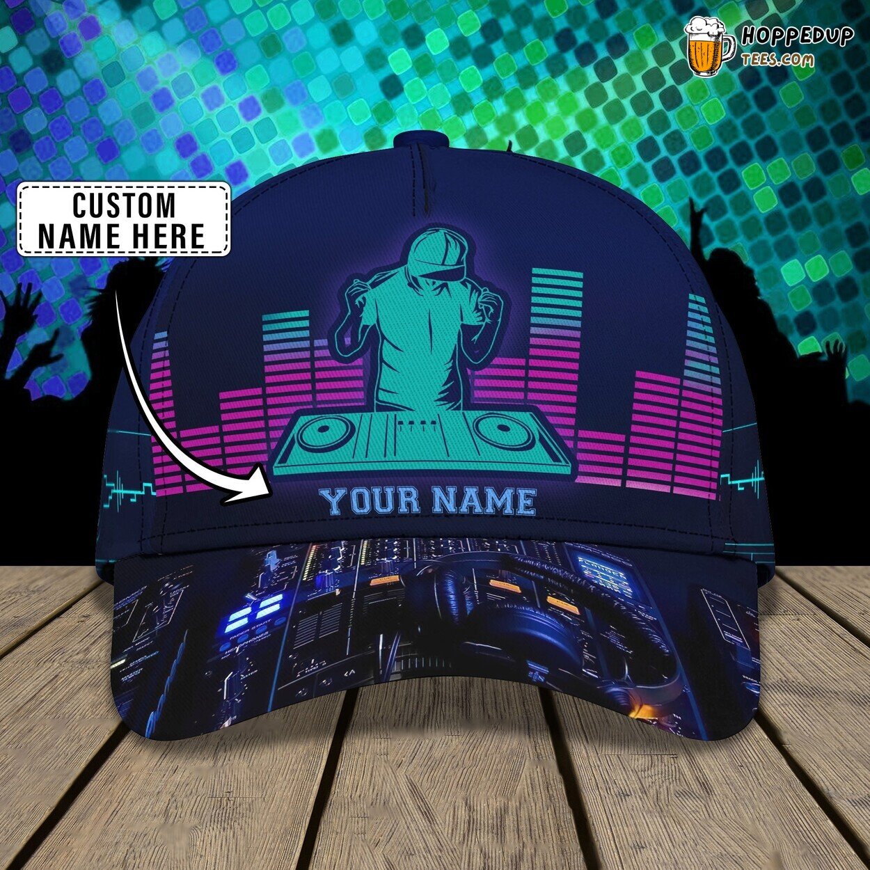 3D Classic Cap DJ Vibes Personalized Name Music Hat Enthusiast Design