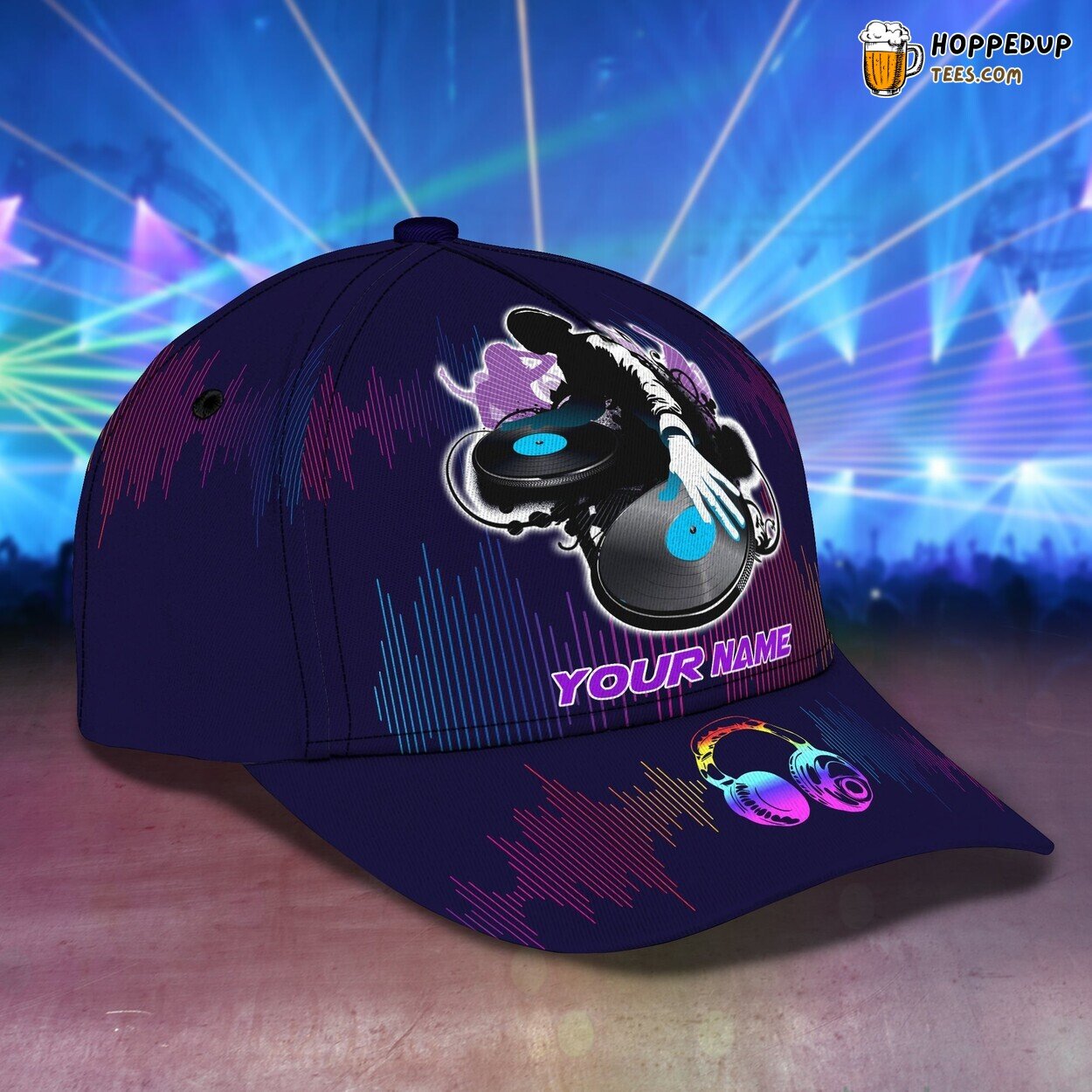 3D Classic Cap DJ X Pulse Personalized Name Unique Classic Hat Design 3D Classic Cap DJ X Pulse Personalized Name Unique Classic Hat Design