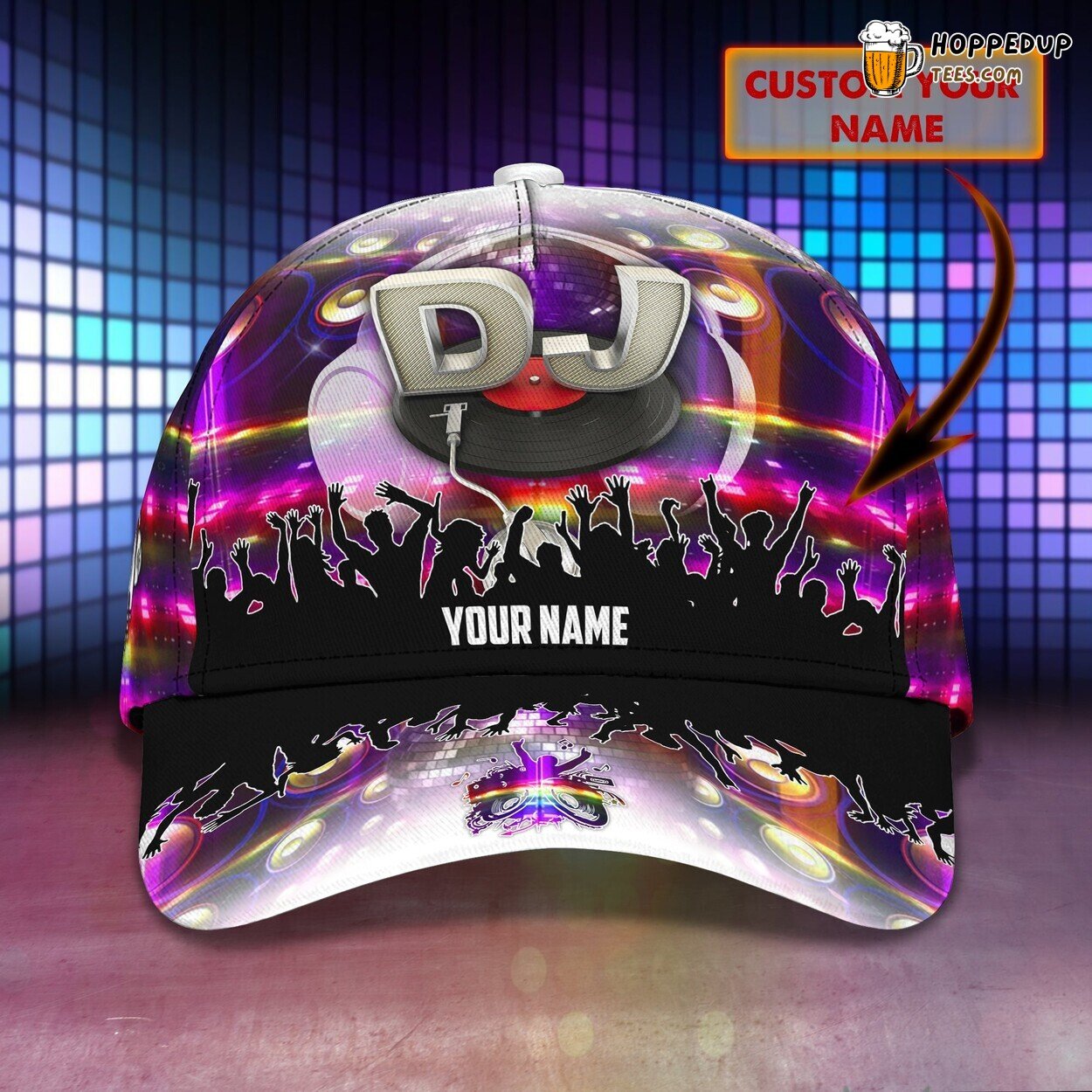 3D Classic Cap DJ X1 Music Mixer Beat Enthusiast Personalized Name Hat