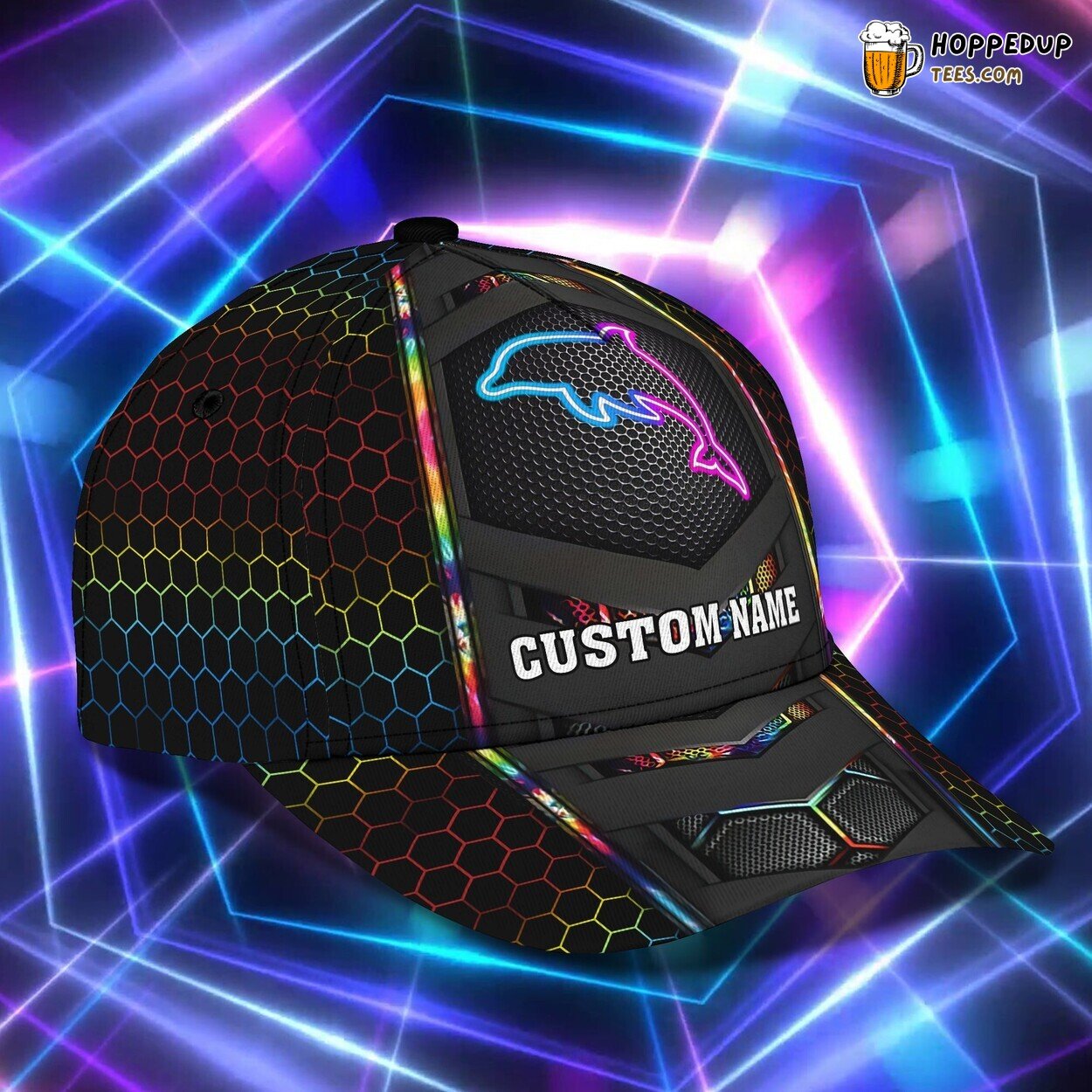 3D Classic Cap Dolphin Ocean Beauty Personalized Name Classic Hat Unique Design