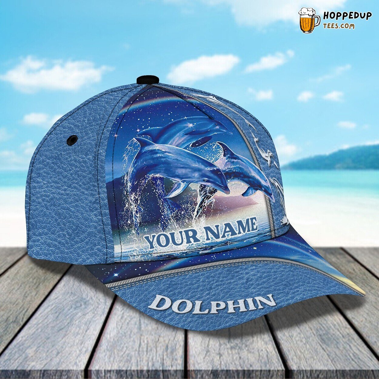 3D Classic Cap Dolphin Ocean Lovers Personalized Name Hat Unique Experience