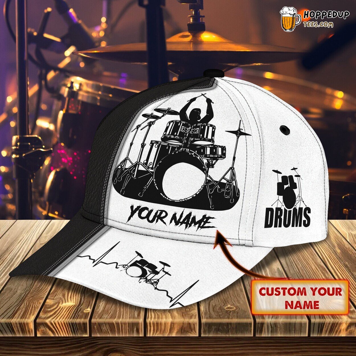 3D Classic Cap Drum Beats Personalized Music Enthusiast Hat Design