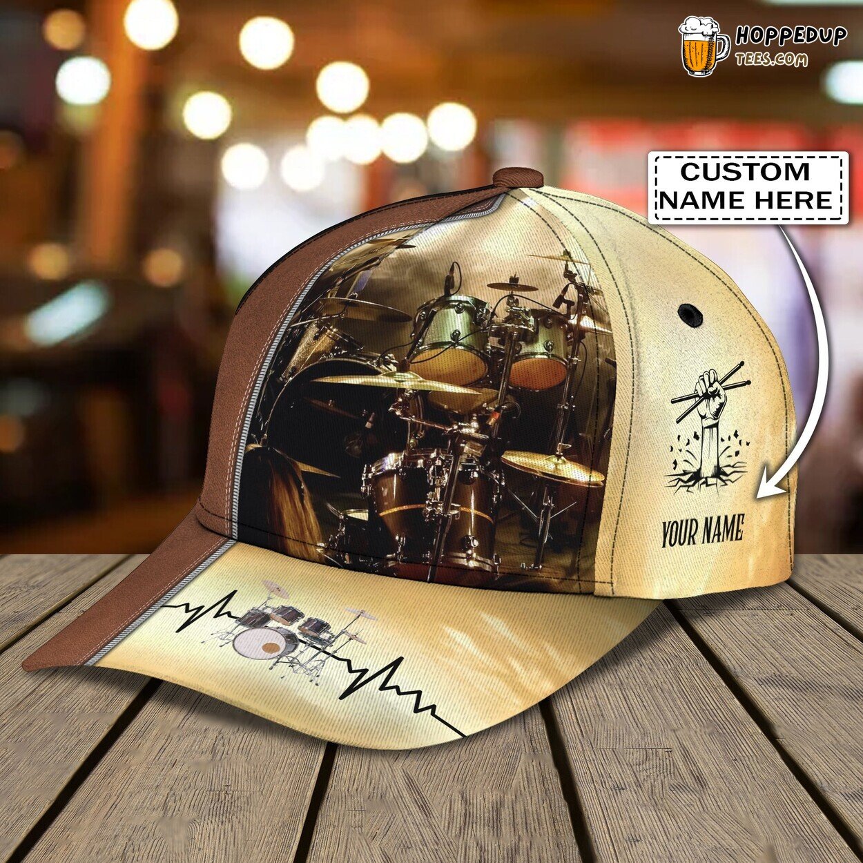 3D Classic Cap Drum Beats Personalized Music Enthusiast Hat Tribute