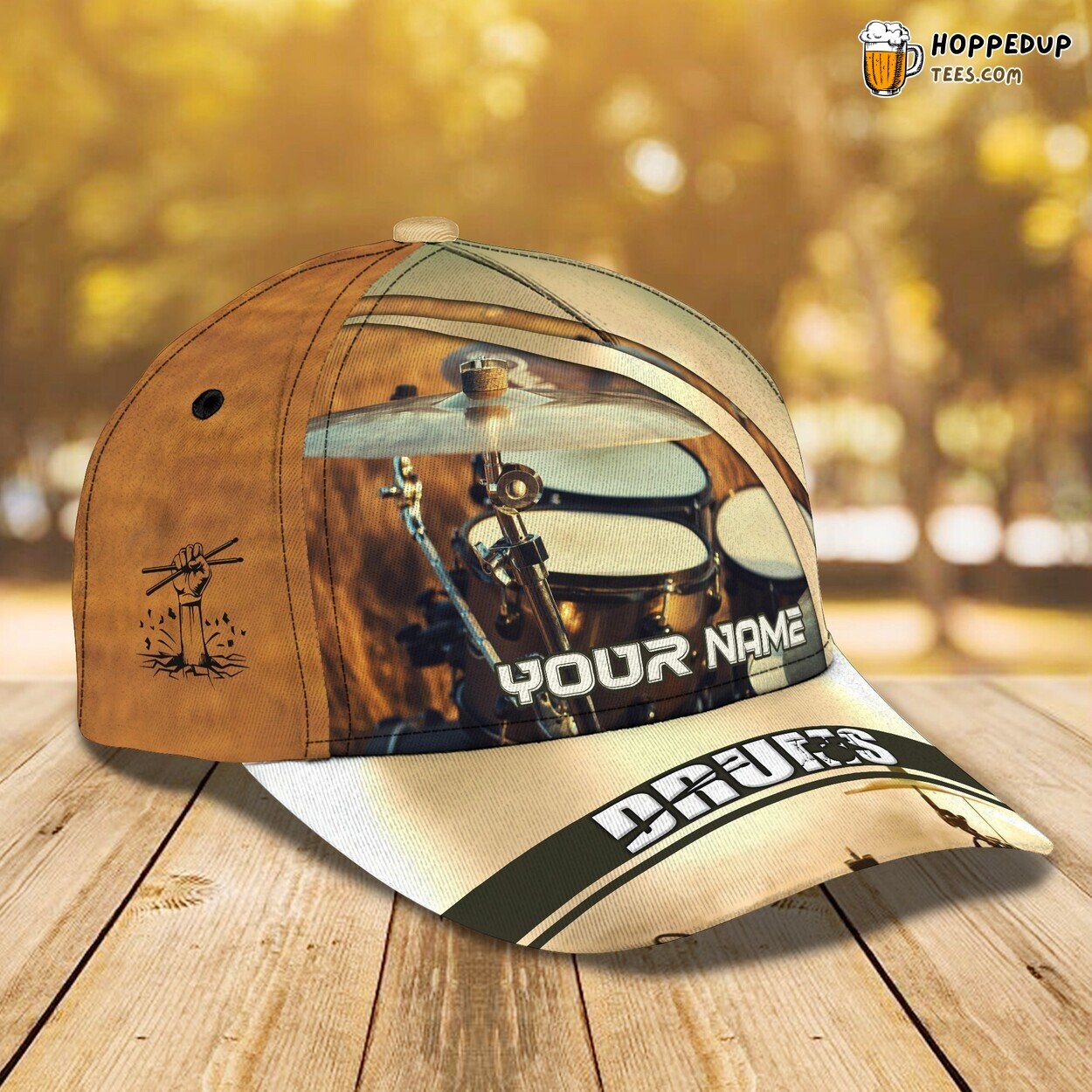 3D Classic Cap Drum Music Lovers Personalized Name Classic Hat Unique Design