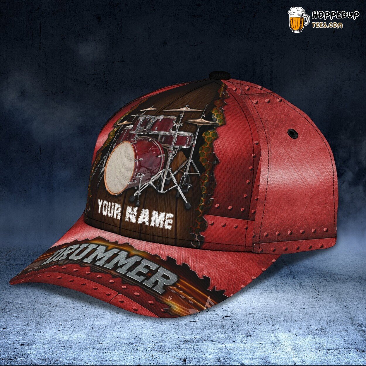 3D Classic Cap Drum Personalized Name Stylish Unique High Quality Design