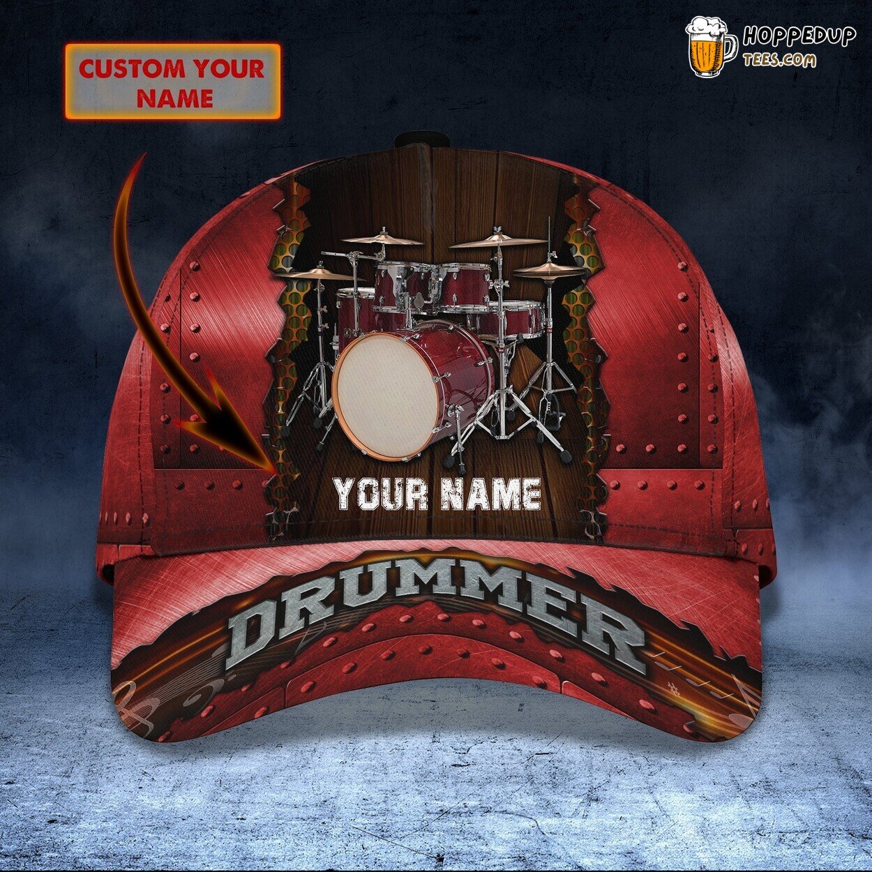 3D Classic Cap Drum Personalized Name Stylish Unique High Quality Design