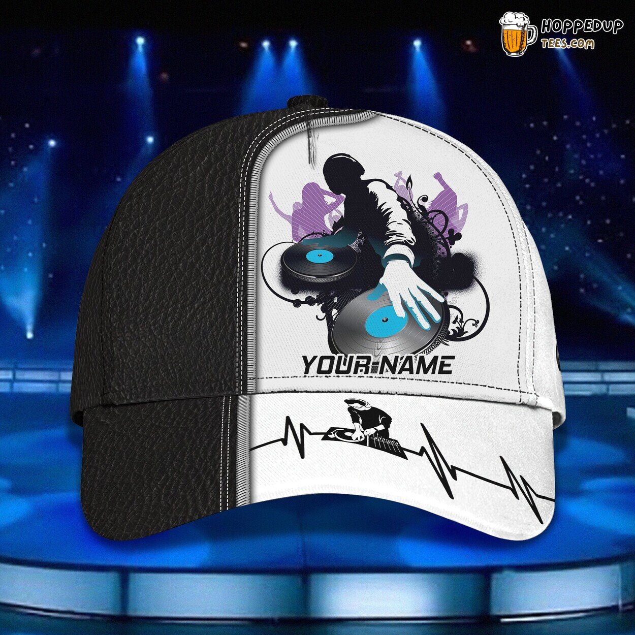 3D Classic Cap Dual DJ Music Enthusiast Personalized Name Beat Hat 3D Classic Cap Dual DJ Music Enthusiast Personalized Name Beat Hat