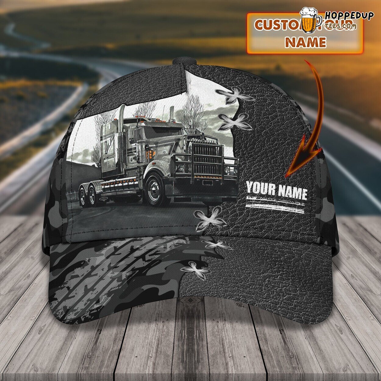 3D Classic Cap Dual Pride Veteran Trucker Personalized Name Hat Design Tribute
