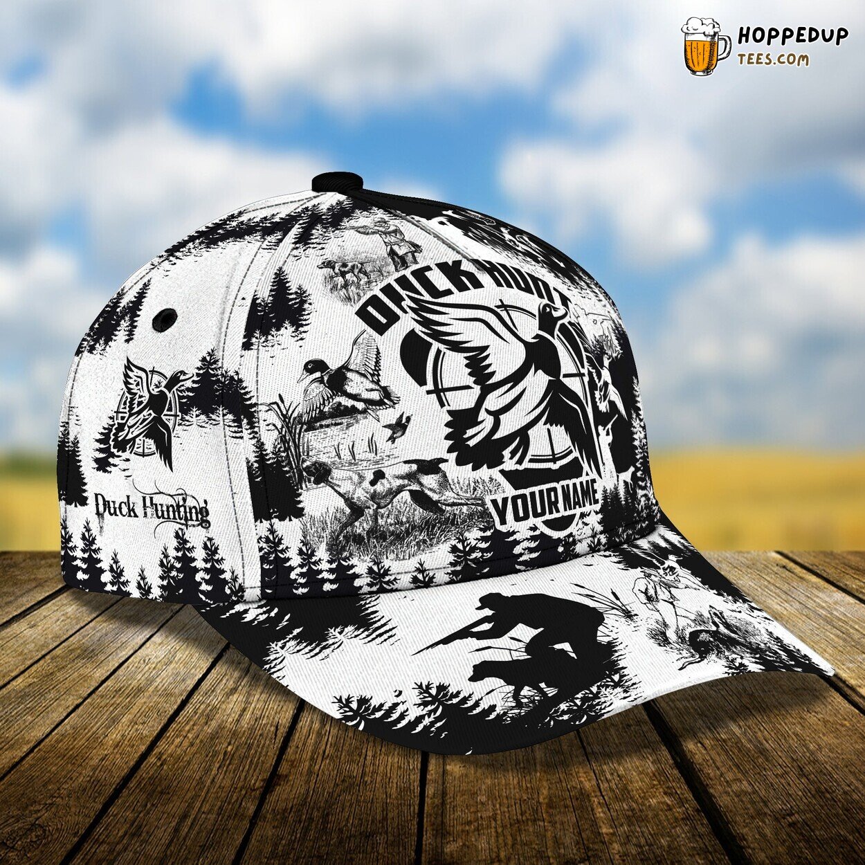 3D Classic Cap Duck Hunting Adventure Personalized Name Stylish Unique Premium Trend