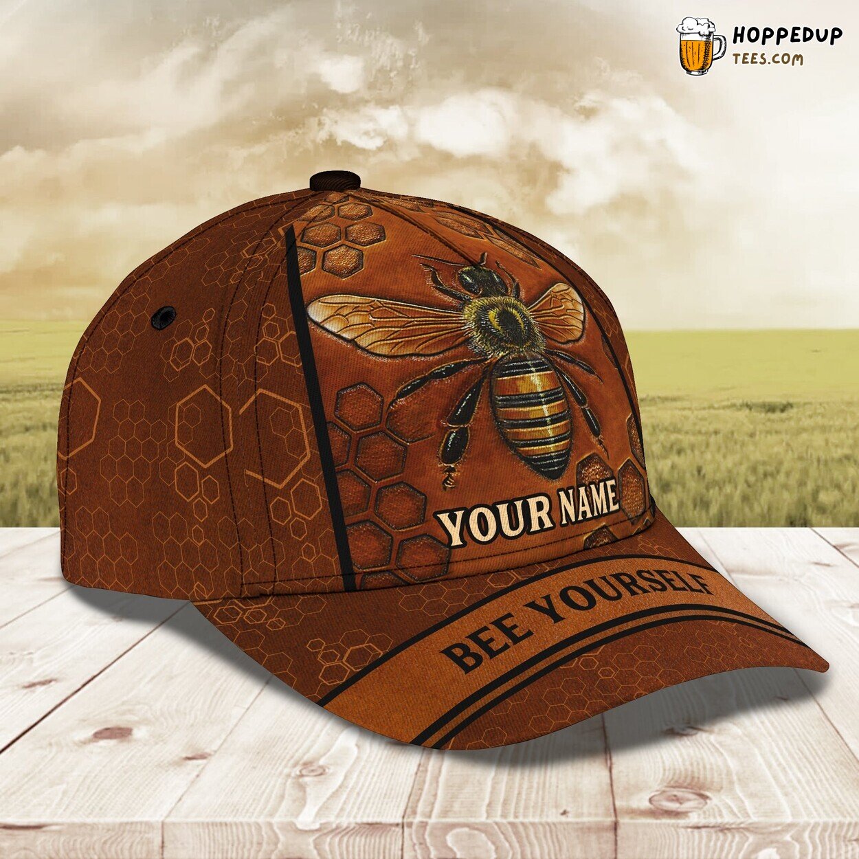 3D Classic Cap Embrace Individuality Bee Theme Personalized Name Stylish Unique Trend