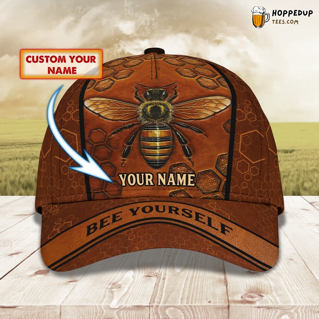 3D Classic Cap Embrace Individuality Bee Theme Personalized Name Stylish Unique Trend