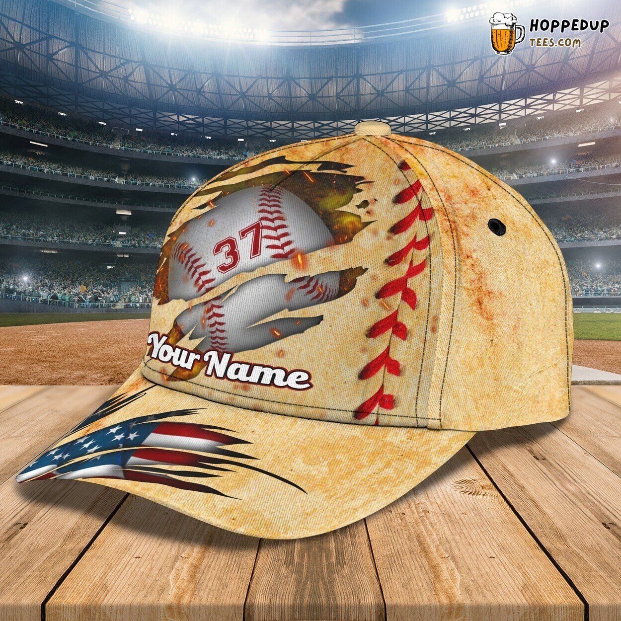 3D Classic Cap Embracing Baseball Passion Personalized Name Unique Design
