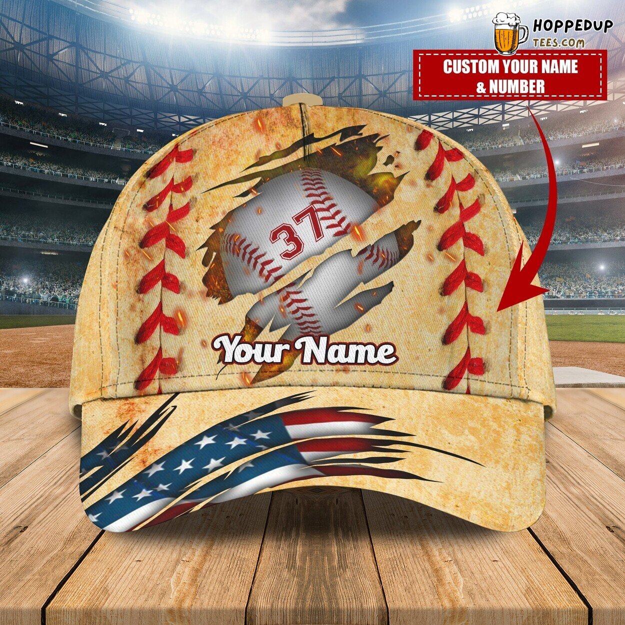 3D Classic Cap Embracing Baseball Passion Personalized Name Unique Design