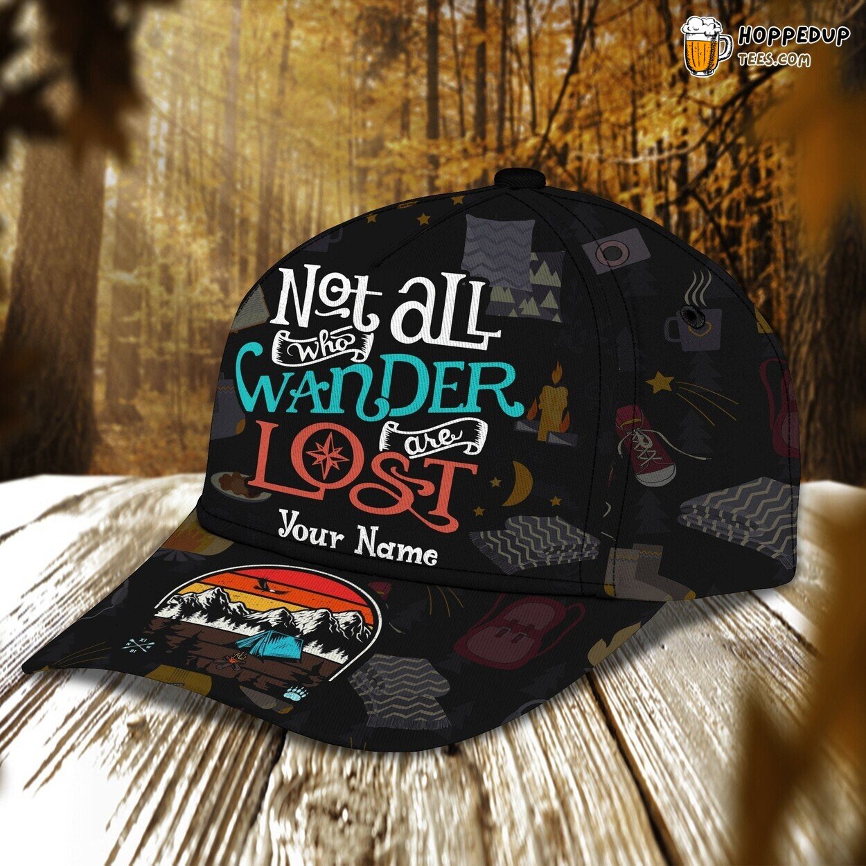 3D Classic Cap Embracing Camping Personalized Name Hat Unique Tribute Series 3D Classic Cap Embracing Camping Personalized Name Hat Unique Tribute Series