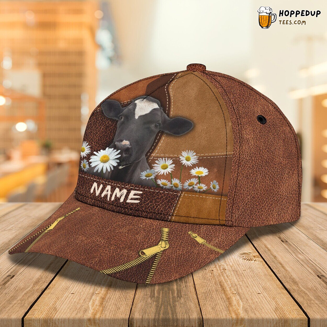 3D Classic Cap Embracing Cow’s Beauty Personalized Name Hat Distinct Design