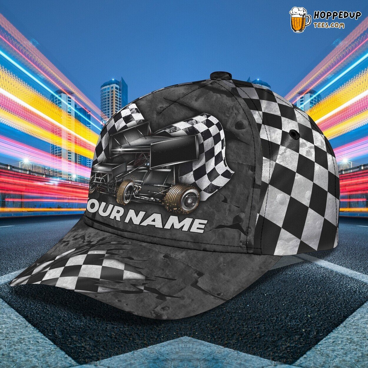 3D Classic Cap Embracing Dirt Racing Adventures Personalized Name Hat Design 3D Classic Cap Embracing Dirt Racing Adventures Personalized Name Hat Design