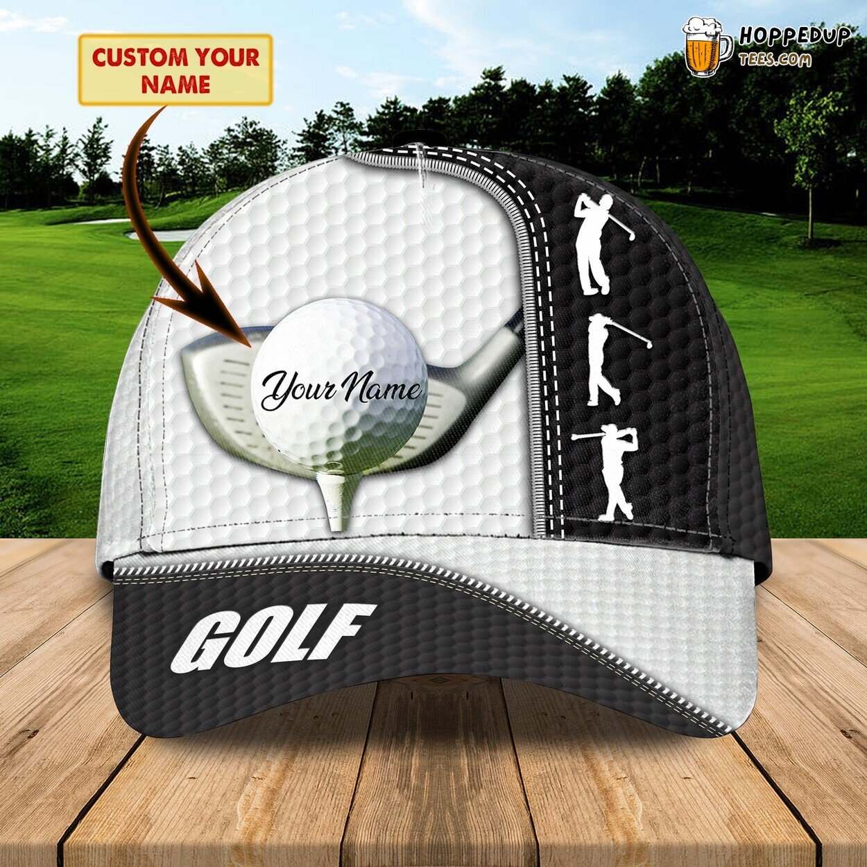3D Classic Cap Embracing Golf Enthusiasm Personalized Name Signature Hat