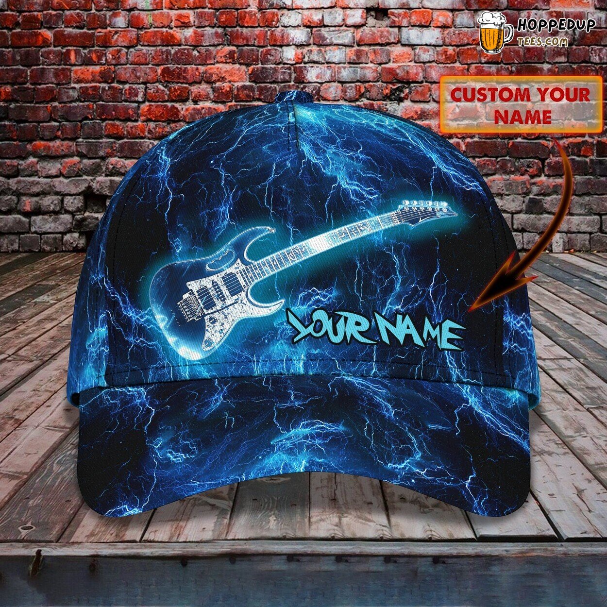 3D Classic Cap Embracing the Vibe of Electric Guitar Personalized Touch