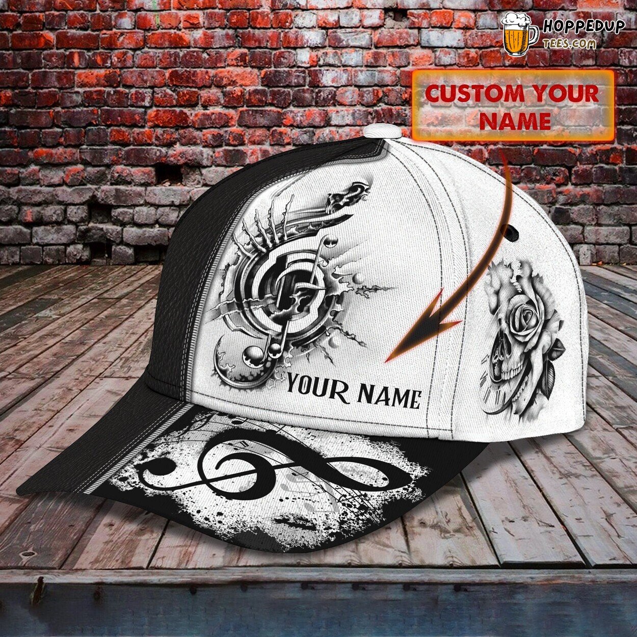 3D Classic Cap Emotion in Music Personalized Name Unique Hat Design