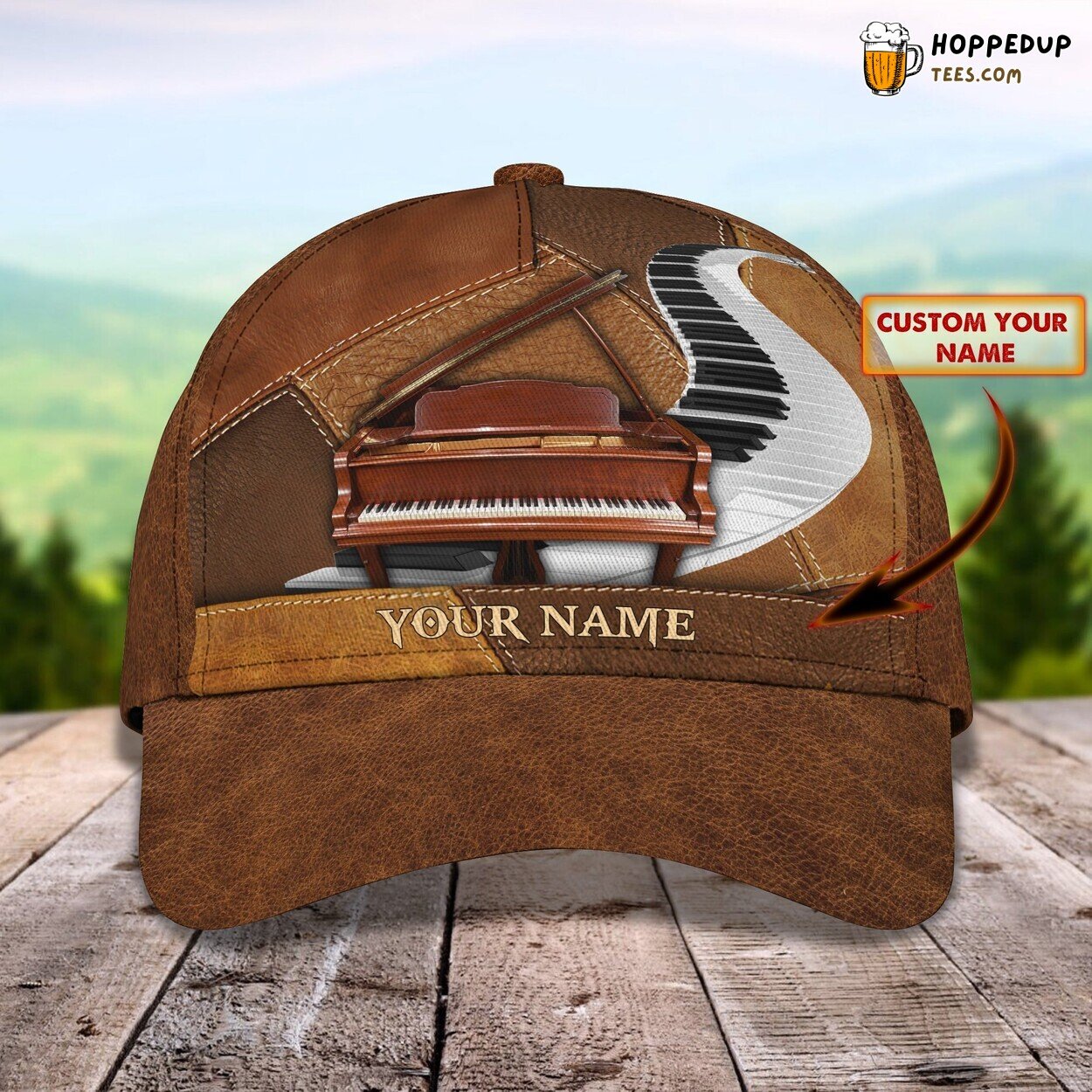 3D Classic Cap Evoking Melodies Classic Piano Personalized Hat Design
