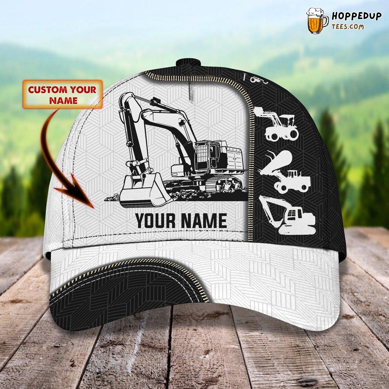 3D Classic Cap Excavator Masters Personalized Name Classic Hat Unique Tribute