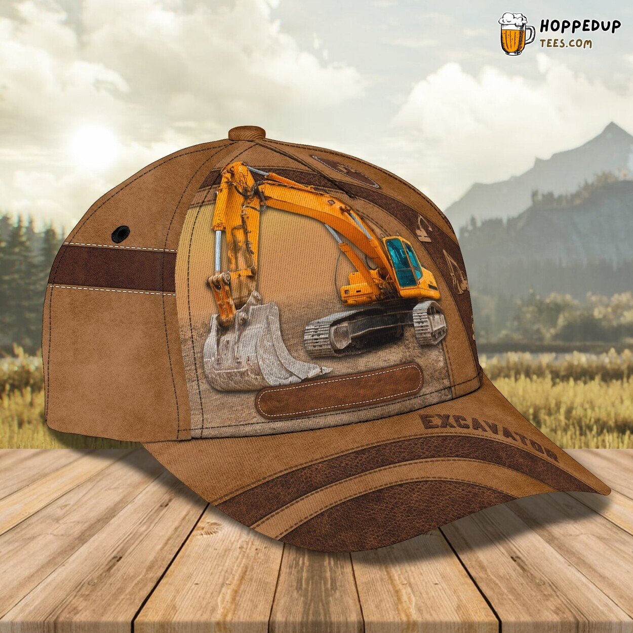 3D Classic Cap Excavator Professionals Personalized Name Hat Unique Tribute