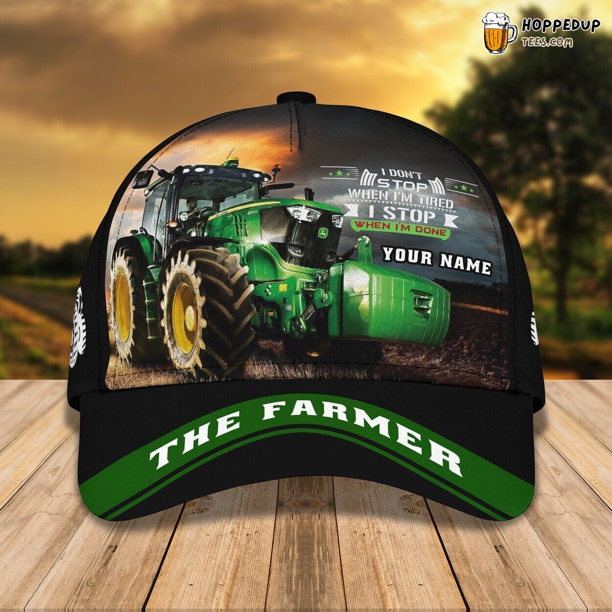 3D Classic Cap Farmer Fields Personalized Name Classic Hat Unique Design Series