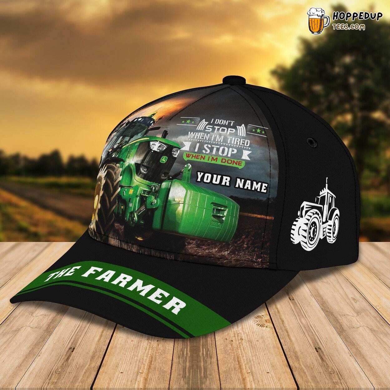 3D Classic Cap Farmer Fields Personalized Name Classic Hat Unique Design Series