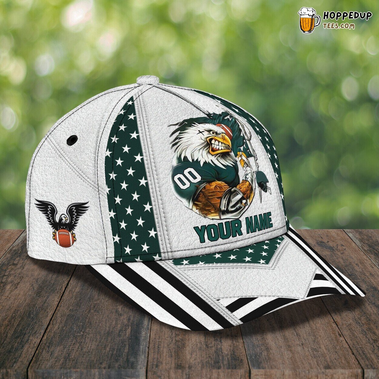 3D Classic Cap Football American Spirit Personalized Name Hat Unique Design