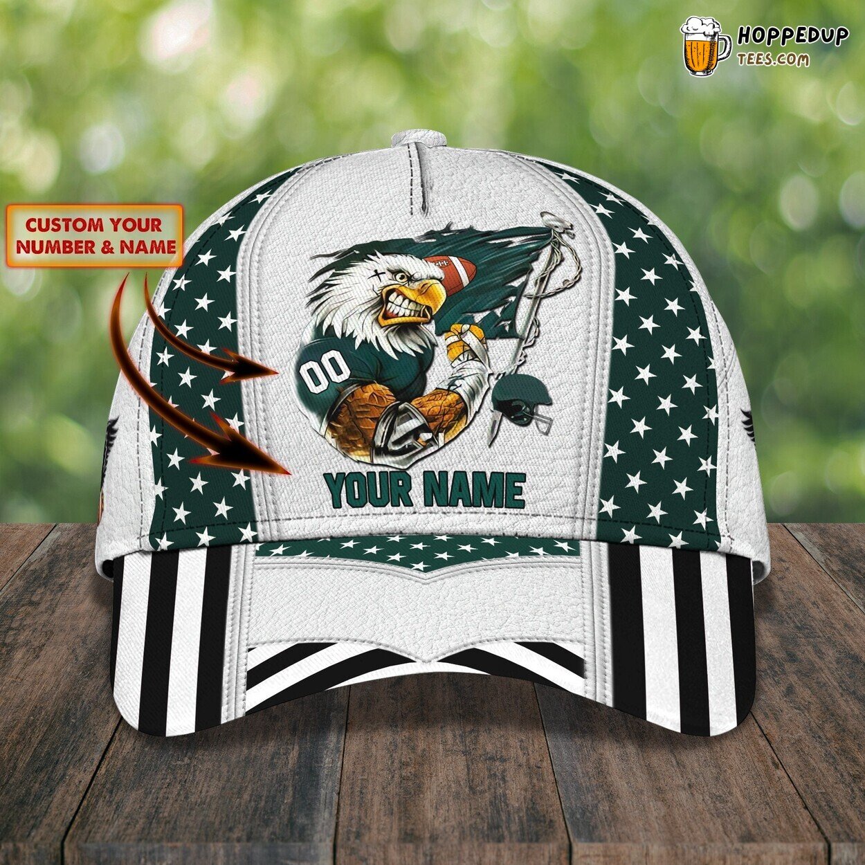 3D Classic Cap Football American Spirit Personalized Name Hat Unique Design