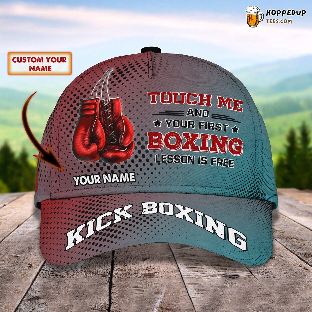 3D Classic Cap Free Boxing Lesson Challenge Personalized Name Stylish Unique Design