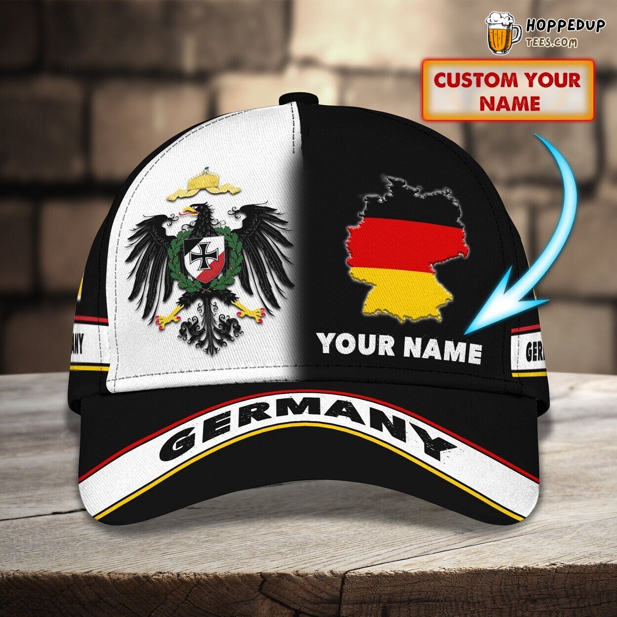 3D Classic Cap German Pride Personalized Name Unique Hat Experience