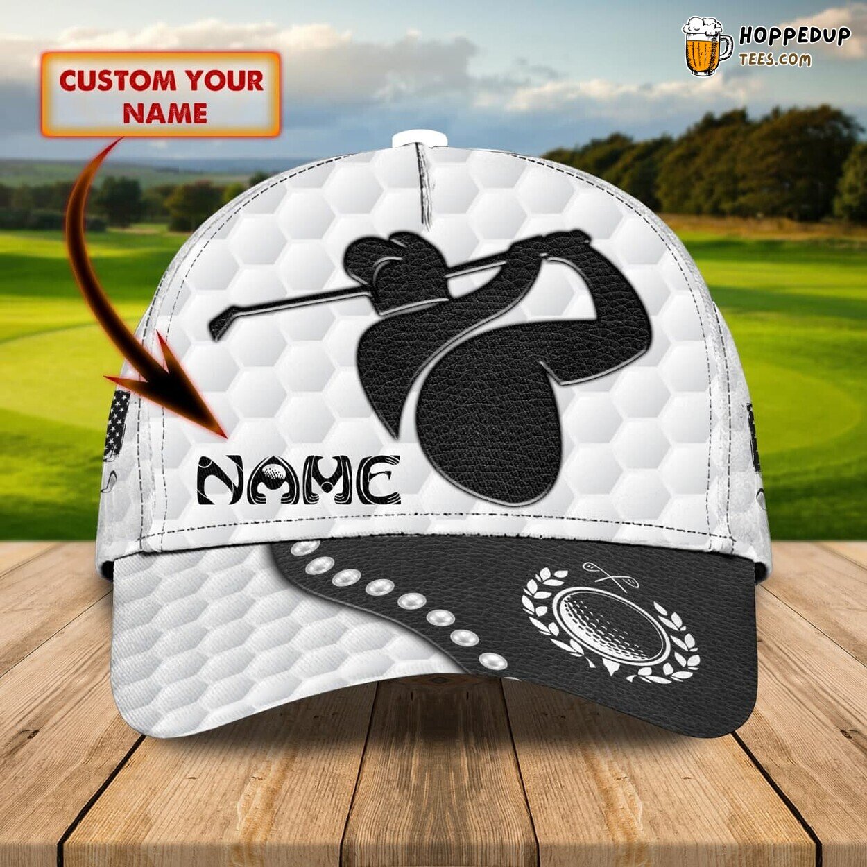 3D Classic Cap Golf Connoisseur Personalized Name Unique Design Hat