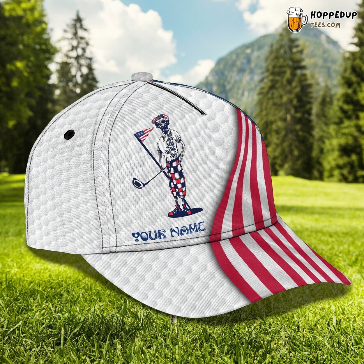 3D Classic Cap Golf Enthusiast Journey Personalized Name Unique Hat Design