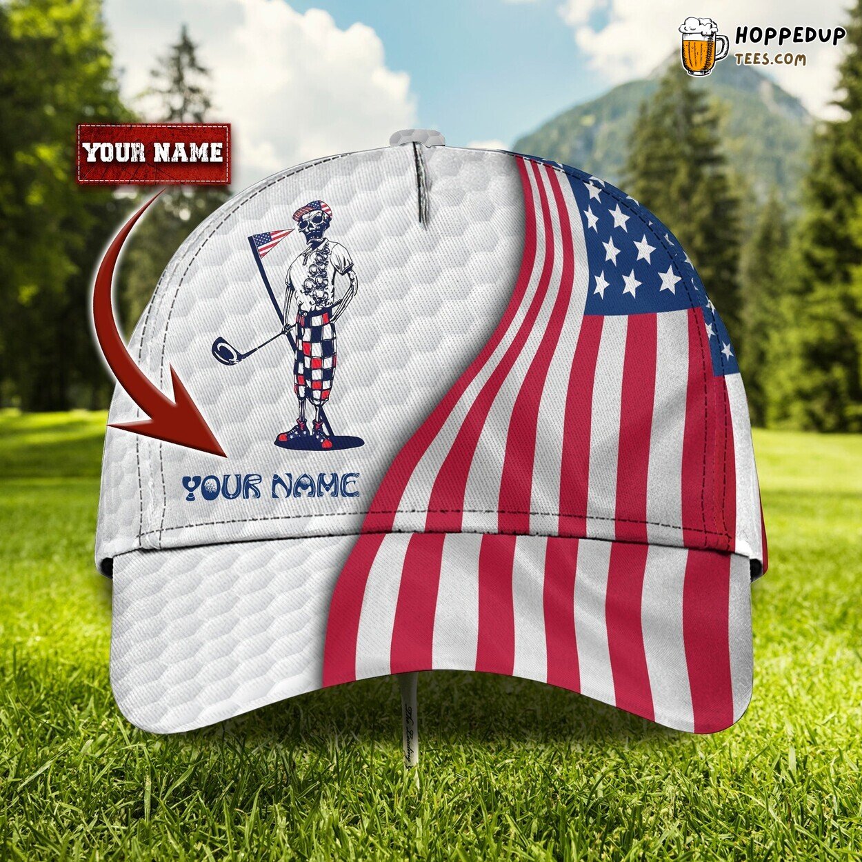 3D Classic Cap Golf Enthusiast Journey Personalized Name Unique Hat Design