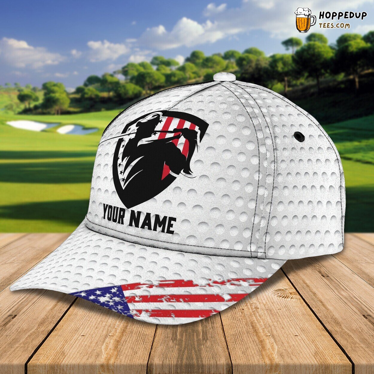 3D Classic Cap Golf Enthusiast Personalized Name Hat Tribute Design
