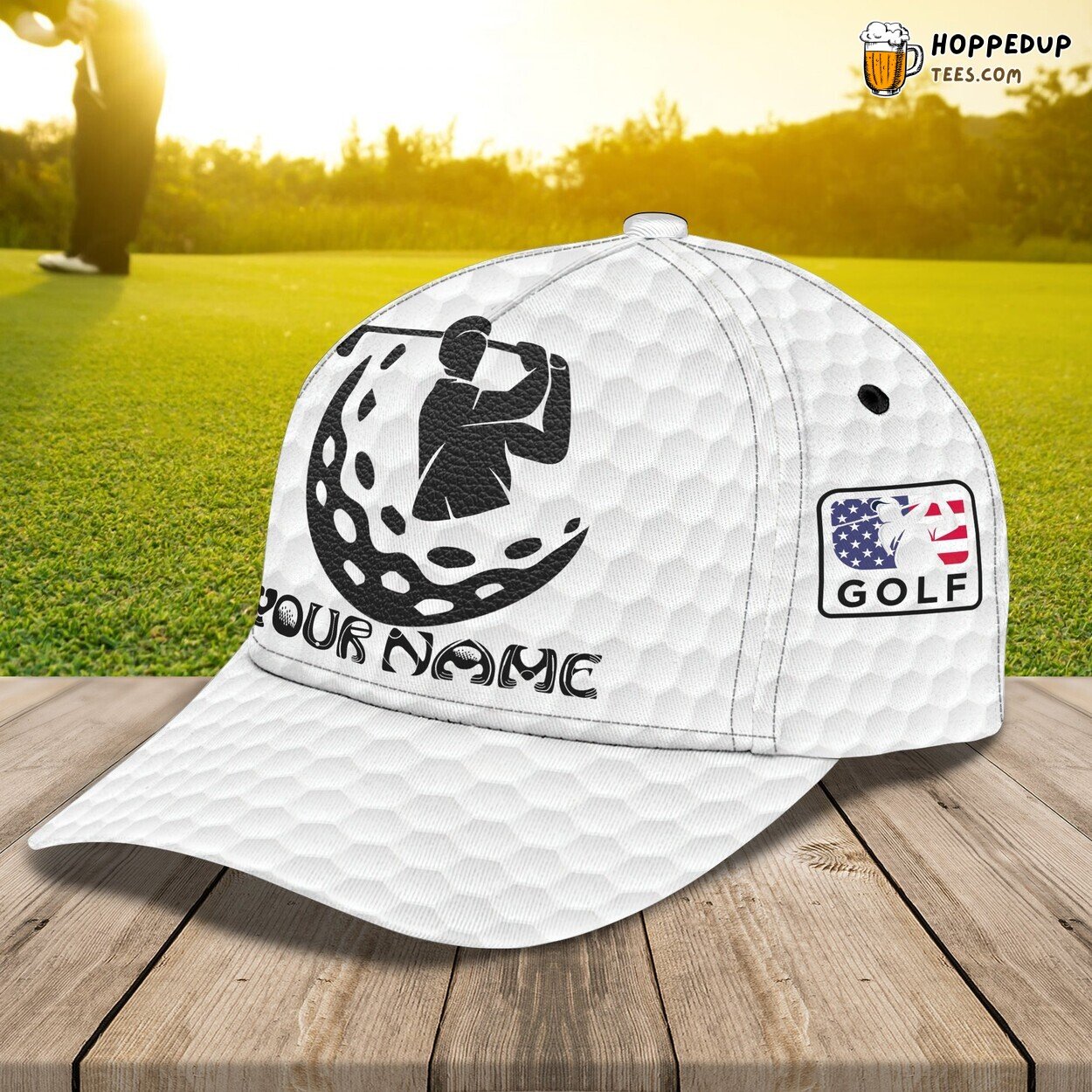 3D Classic Cap Golf Lover Personalized Name Signature Design Hat